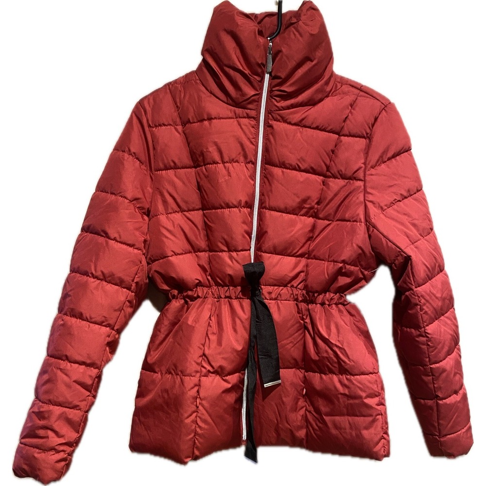 Pink Platinum Girls' Puffer Jacket Coat Size Medium Maroon Red Full Zip Pockets
